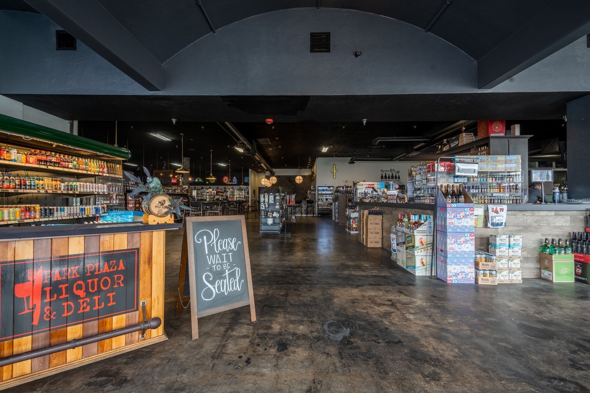 Park Plaza Liquor & Deli, Park Plaza Liquor & Deli, downtown liquor store, deli, and patio in Prescott, Arizona