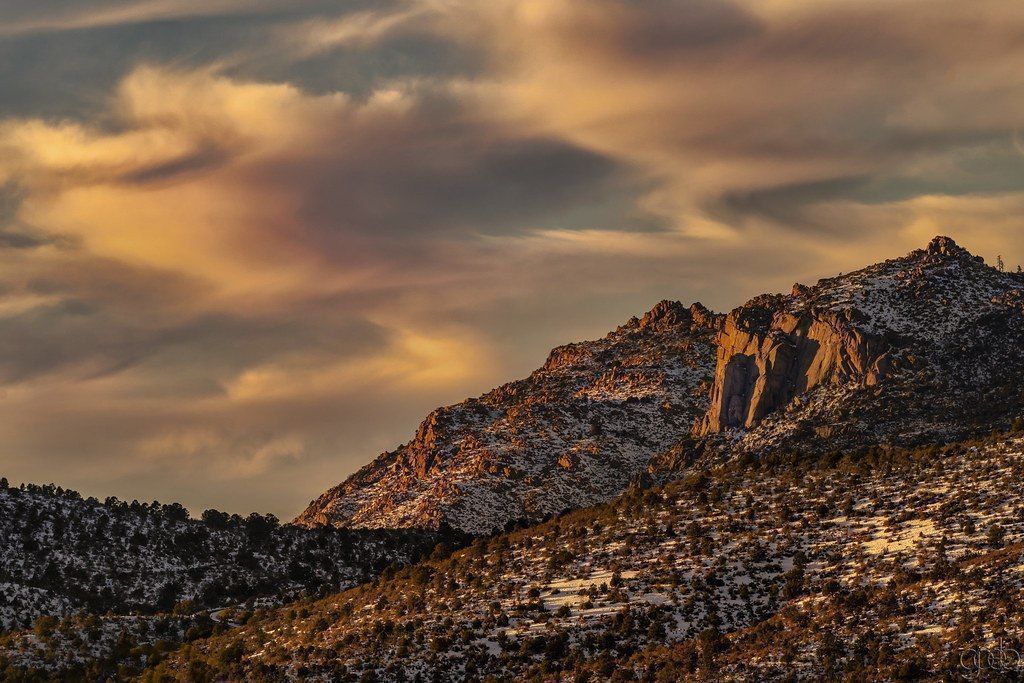 Granite Mountain at sunset in Prescott, Arizona