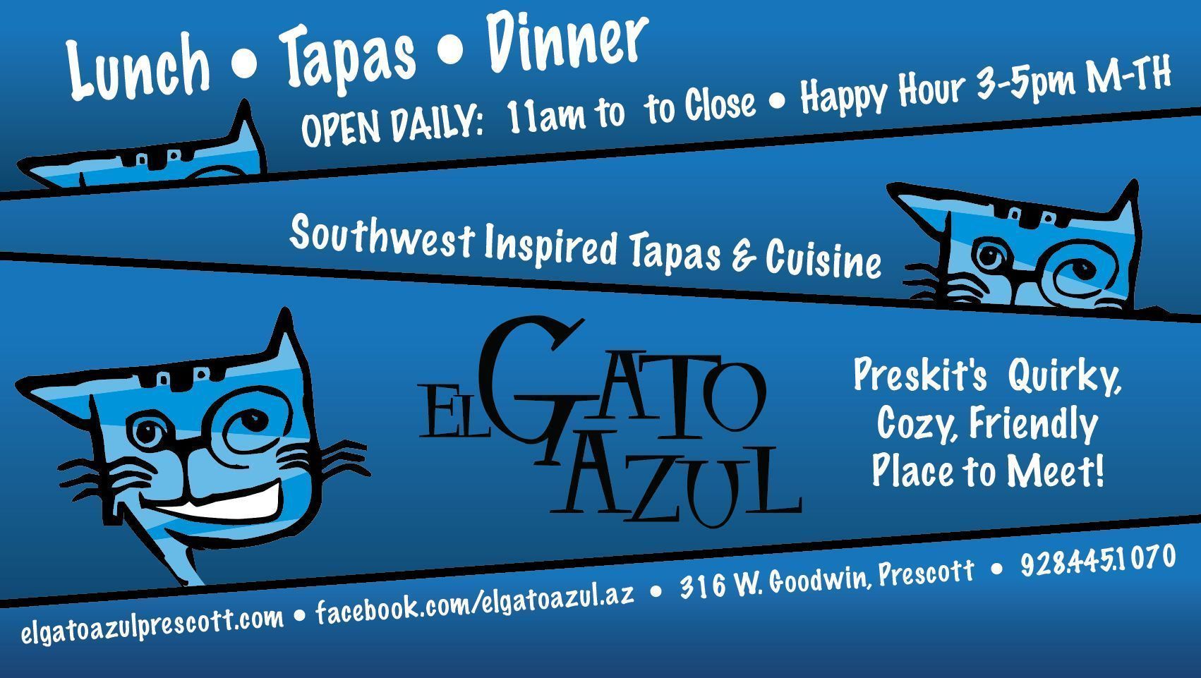 El Gato Azul, El Gato Azul tapas restaurant in downtown Prescott, Arizona